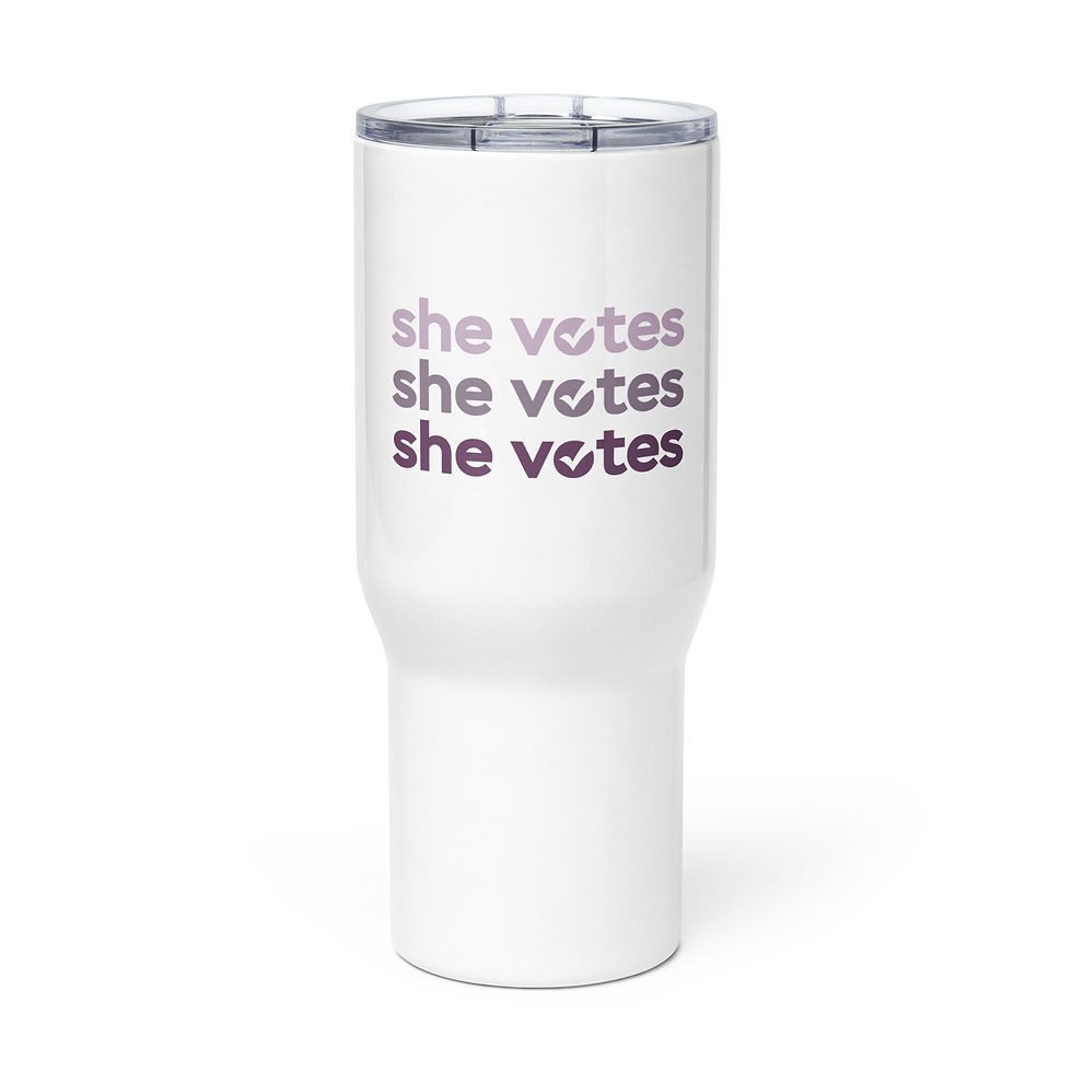 She Votes Travel Mug with a Handle