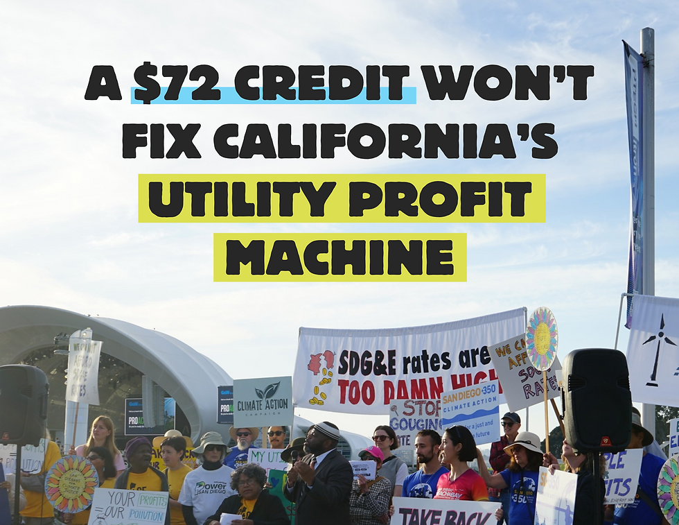 A $72 Credit Won’t Fix California’s Utility Profit Machine