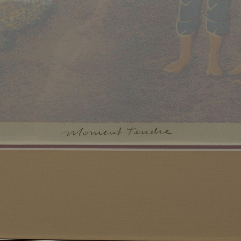 Miniature : Lithographie Moment tendre de l'artiste Gaetan Desjardins