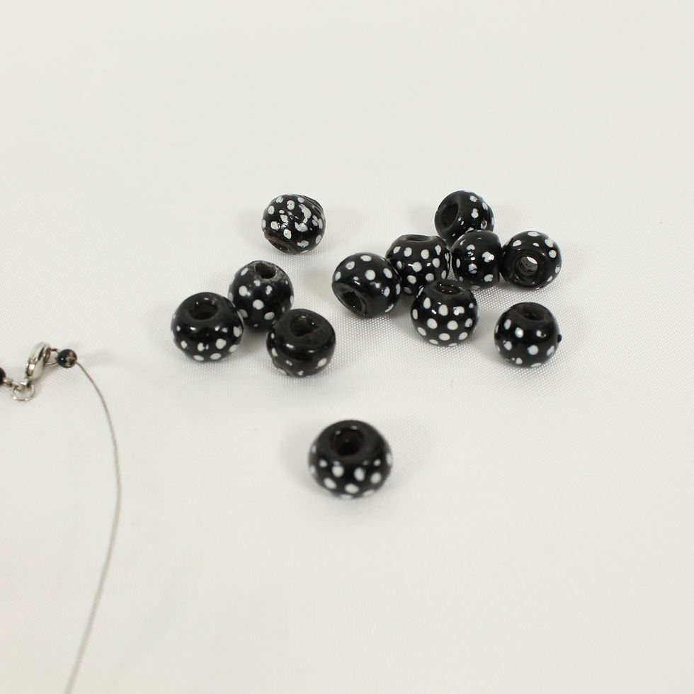 Miniature : 2 colliers de perles en verre avec bracelet