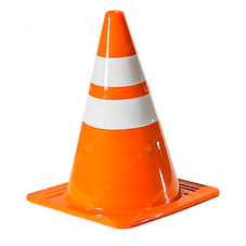 Cone Flexível Faixa Refletiva Laranja Branco