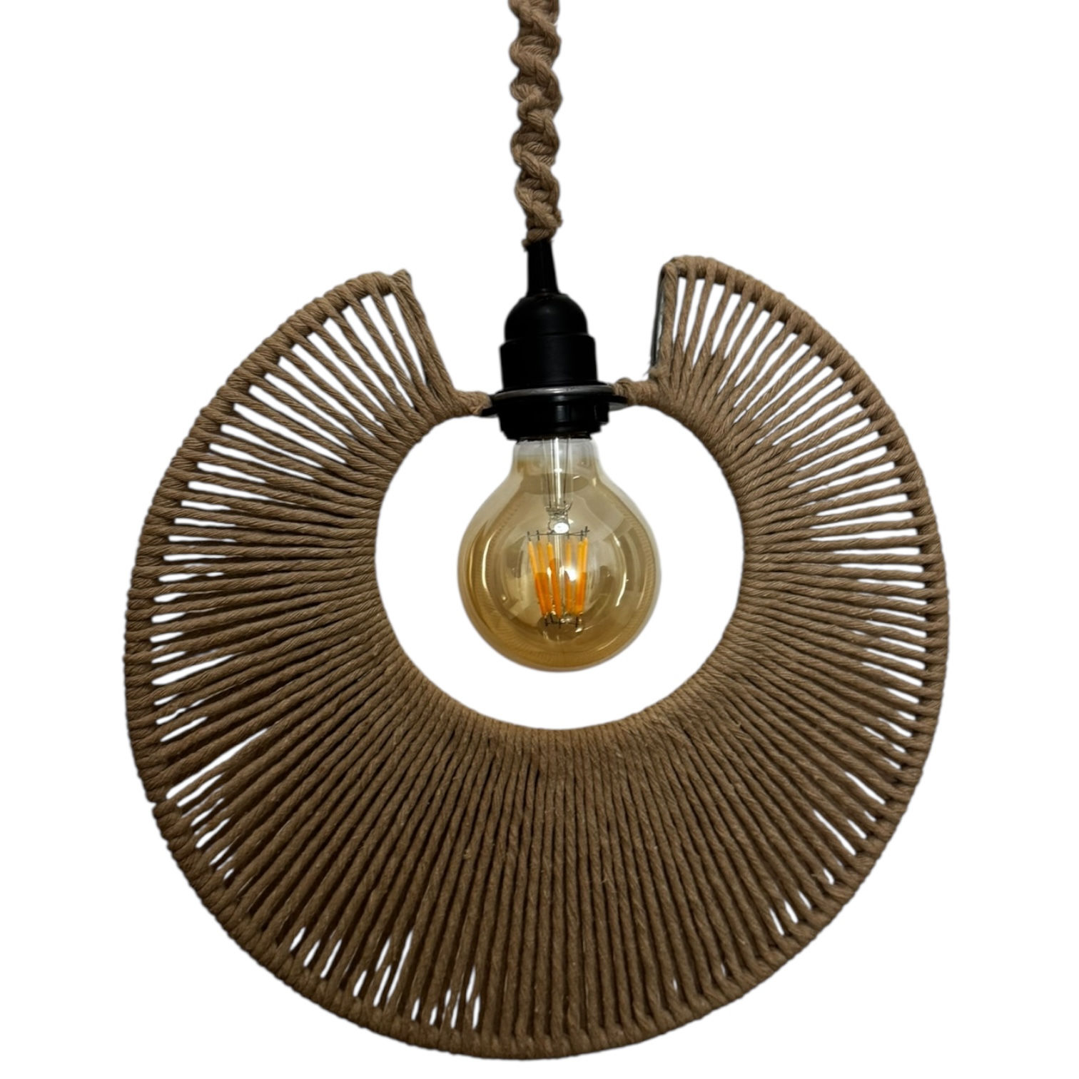 Colgante de techo Lua en macramé