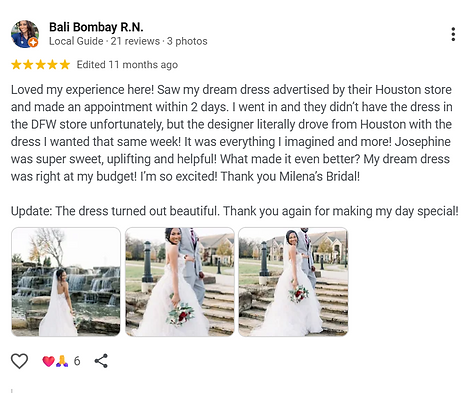 bride in wedding dress dallas area