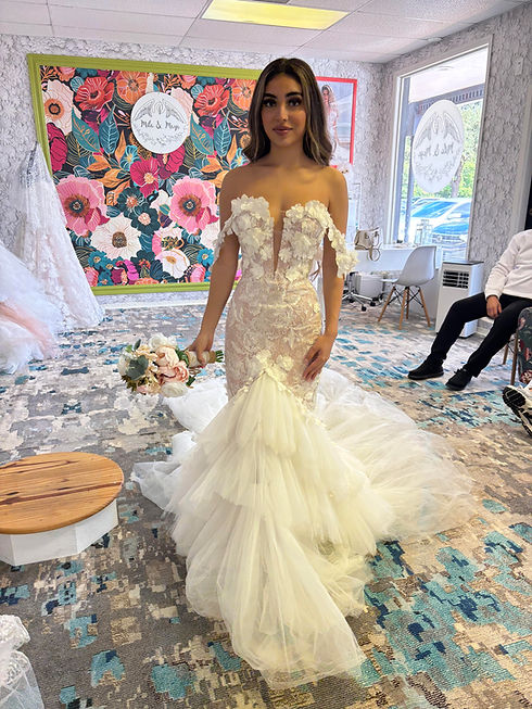 bridal appointment try on mermaid on in dallas