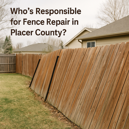 Who is responsible for fence repair in Roseville/Placer County?