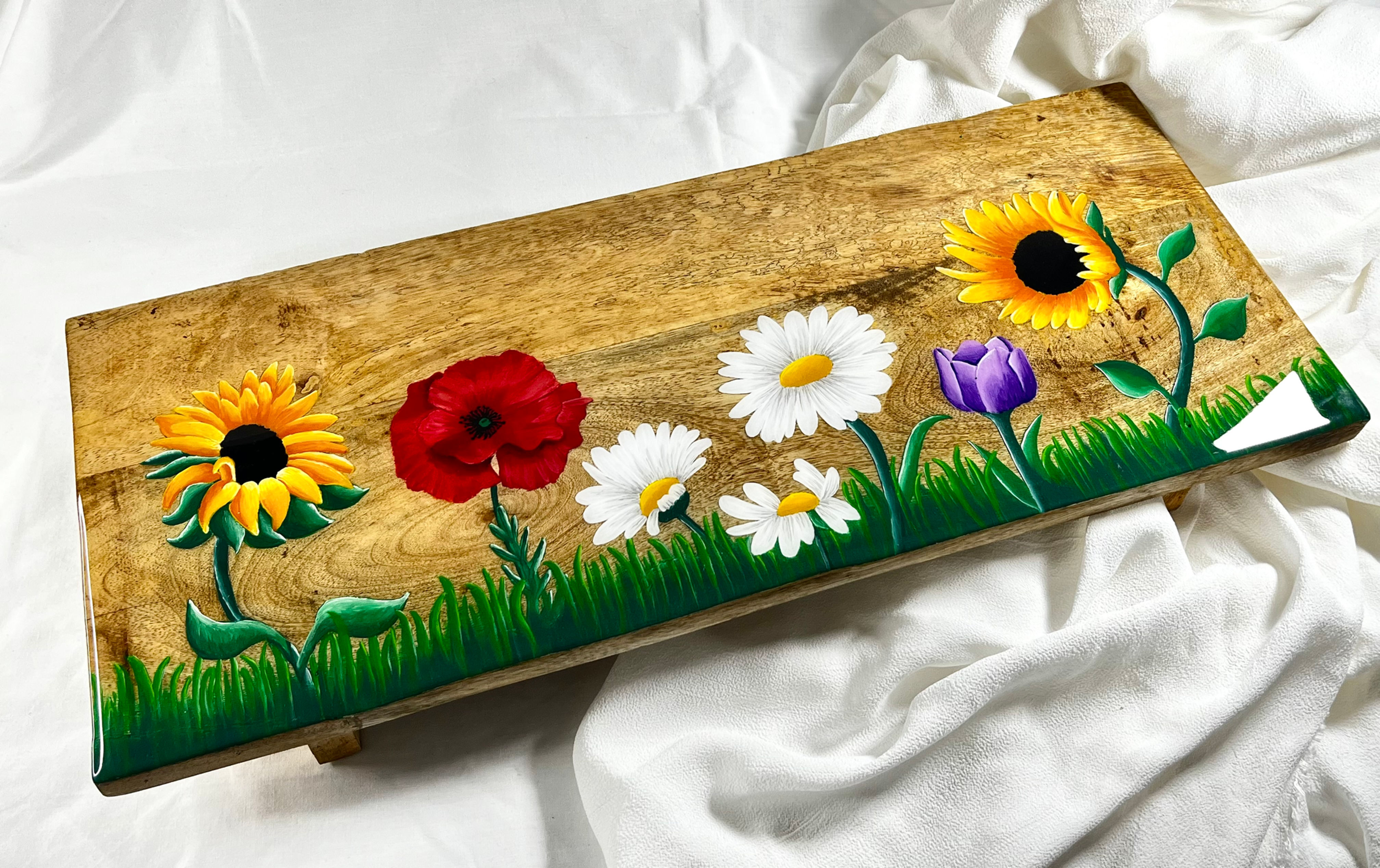 Hand-Painted Tray - Wildflower Garden