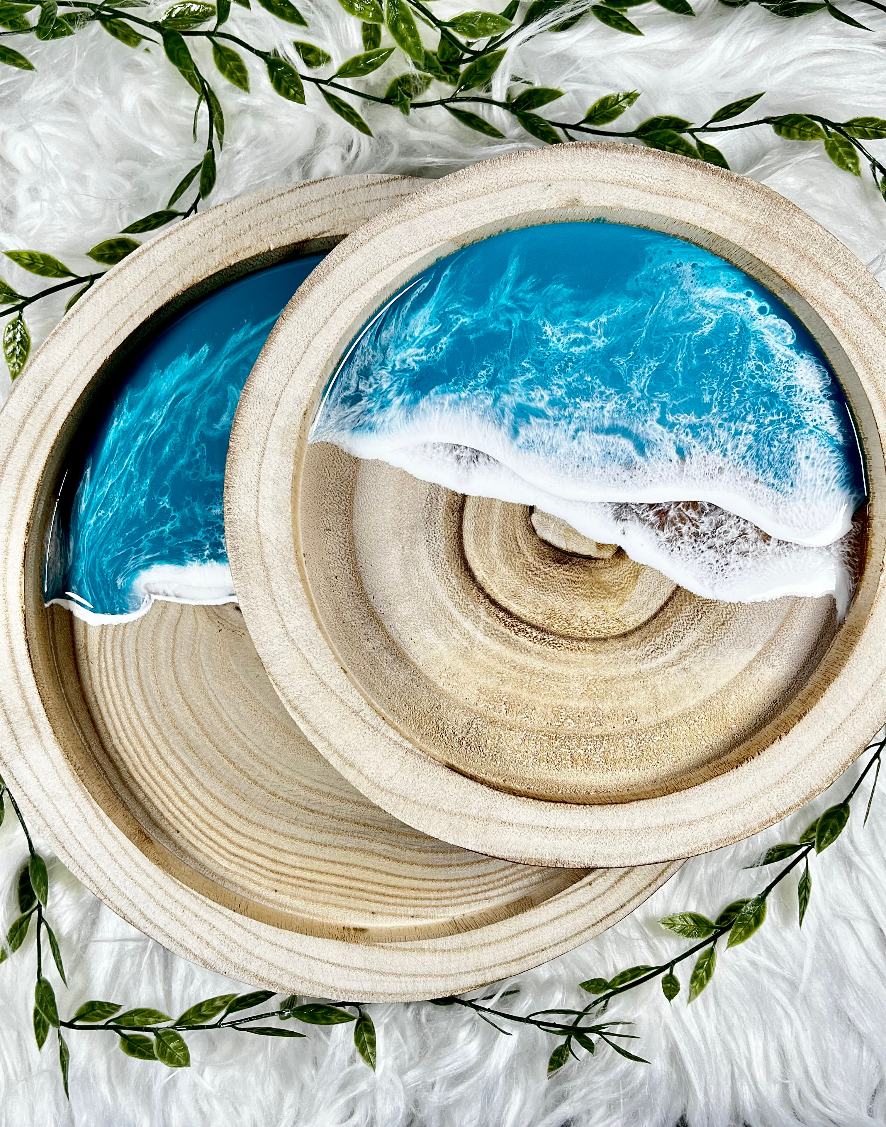 Ocean Resin Board - Set of 2 Plates