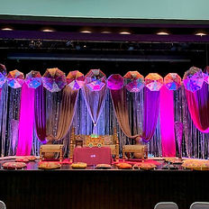 Wedding layout top table on stage