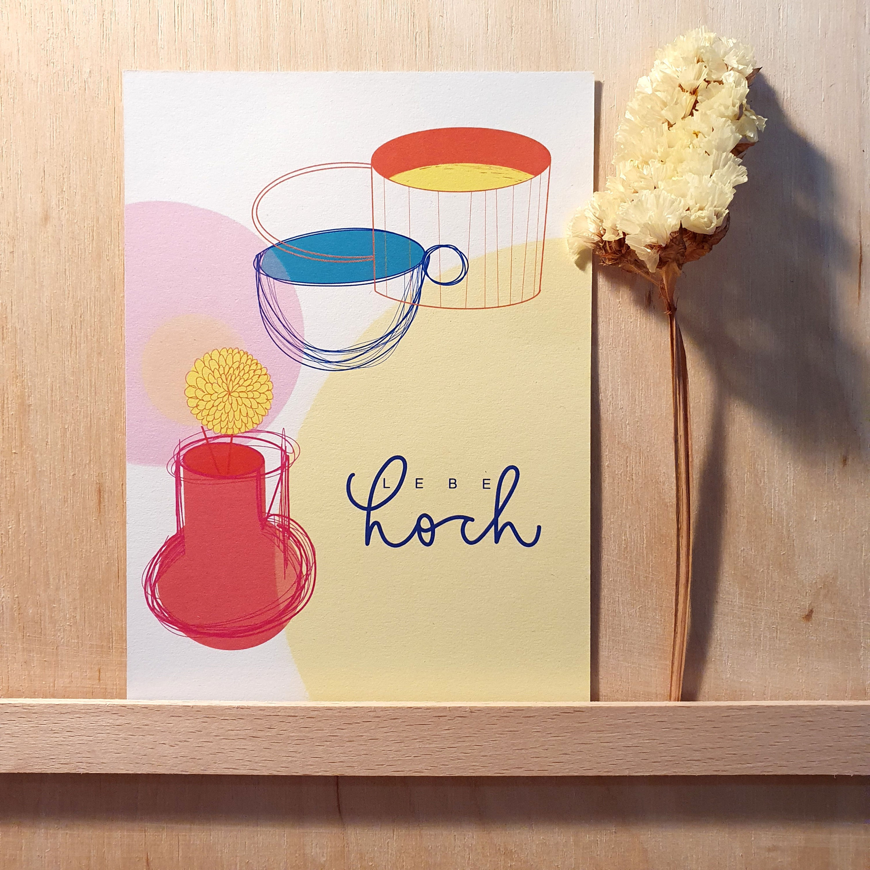 Postkarte „lebe hoch“