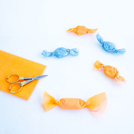 Caramelos envueltos en papel crepe de Crepelina de Adorié