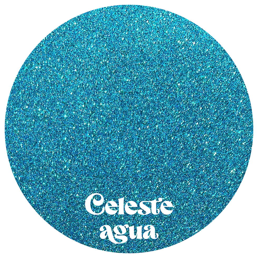 Gliterina Celeste agua