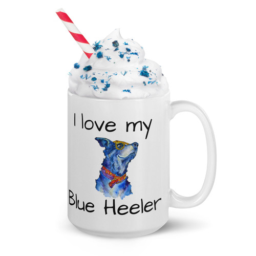 I Love my Blue Heeler Mug Chelsea Glanz Art - Main Image