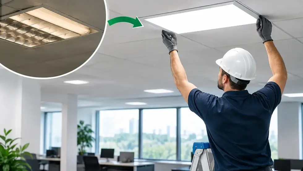 Office Lighting Retrofit Example for Better Workspaces