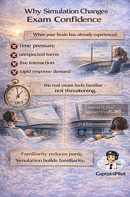 Simulation training improves ICAO exam confidence through real-time scenarios and time pressure