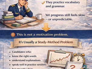 ICAO study mode vs exam mode infographic highlighting why studying more often fails under real exam pressure.