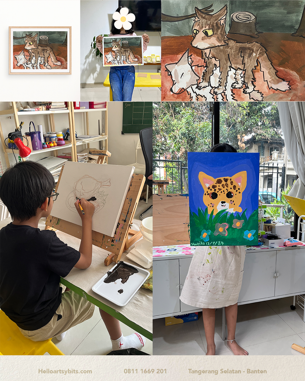 art class kursus seni menggambar melukis les gambar anak dan dewasa. les lukis Artsybits helloartsybits.com