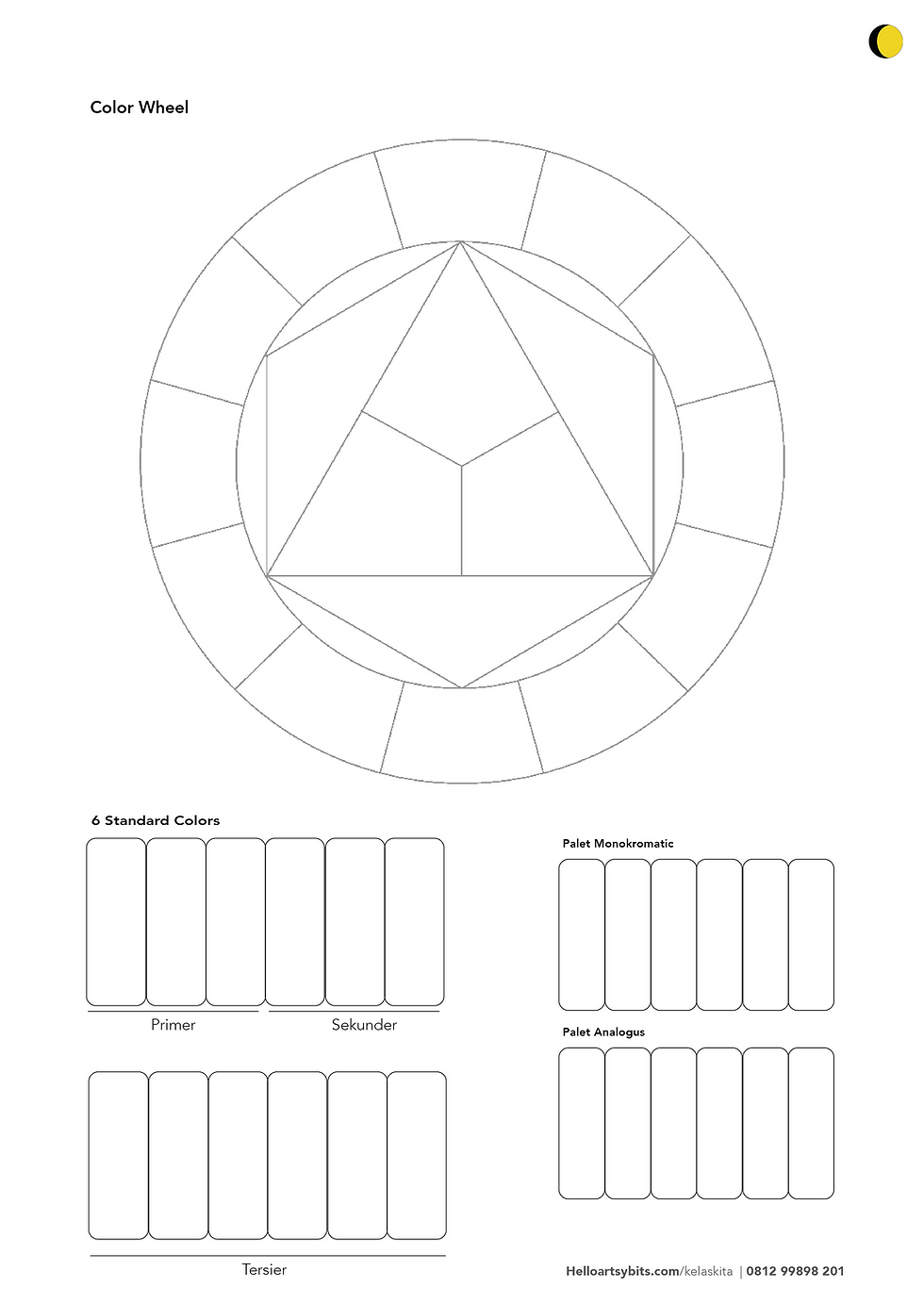 Cara Mencetak Worksheet Latihan Mencampur Warna • Belajar Cat Air • KelasKita