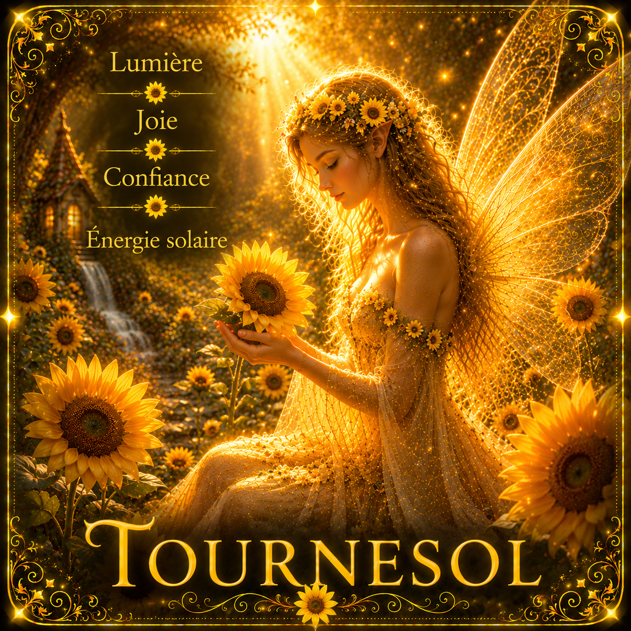 Sous-verre « Tournesol » – Lumière, Joie, Confiance, Énergie solaire