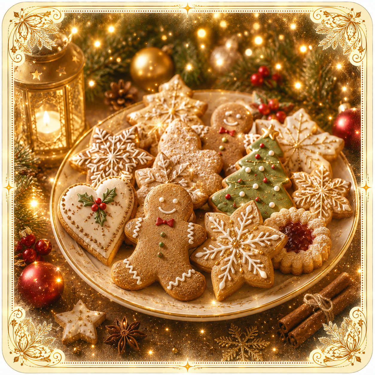 Sous-verre « Biscuits de Noël »