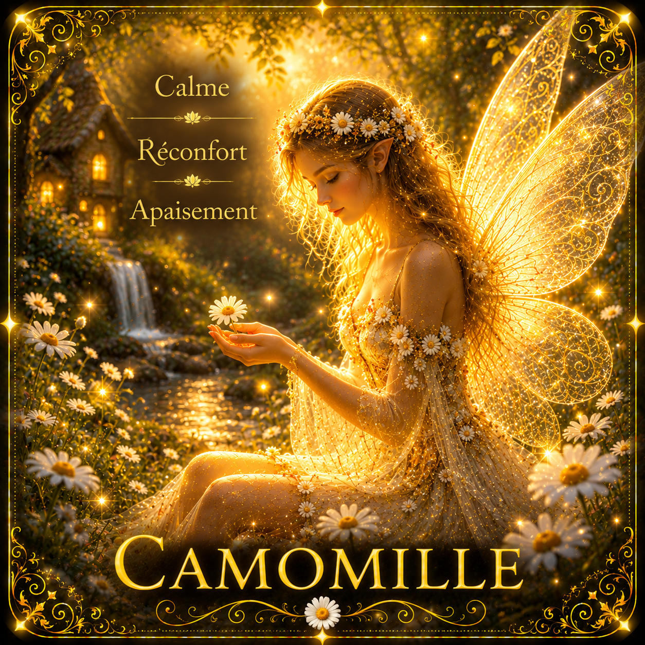 Sous-verre « Camomille » – Calme, réconfort, apaisement