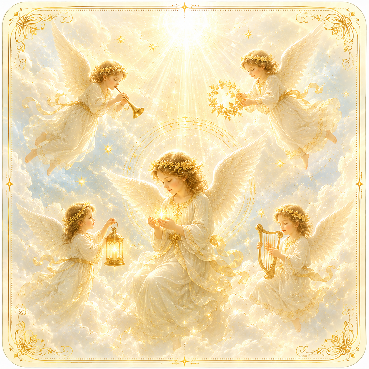 Sous-verre « Les Petits Anges de Lumière »