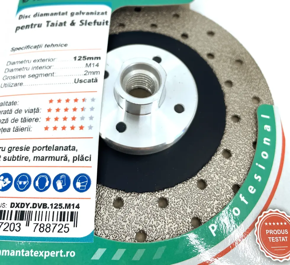 Miniatură: Disc DiamantatExpert lipit in vid pt. taiere si slefuire 125xM14 (mm) PREMIUM