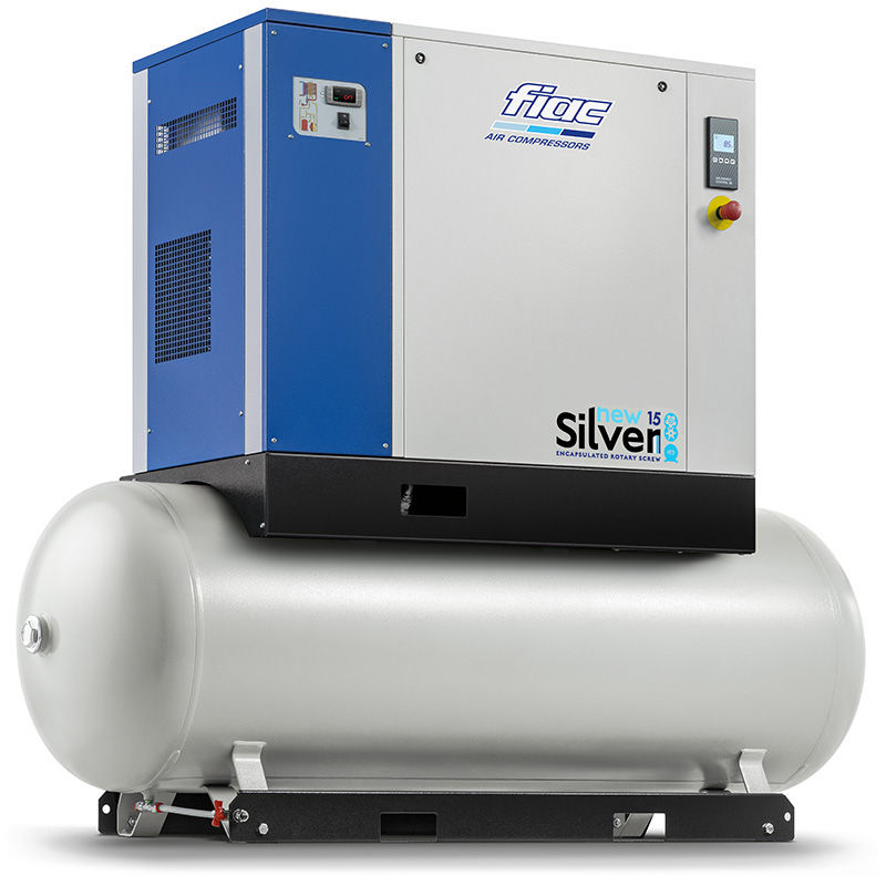 Miniatură: Compresor cu surub si uscator NEW SILVER+D 15/500l, 13 bar 15CP FIAC 4152040645