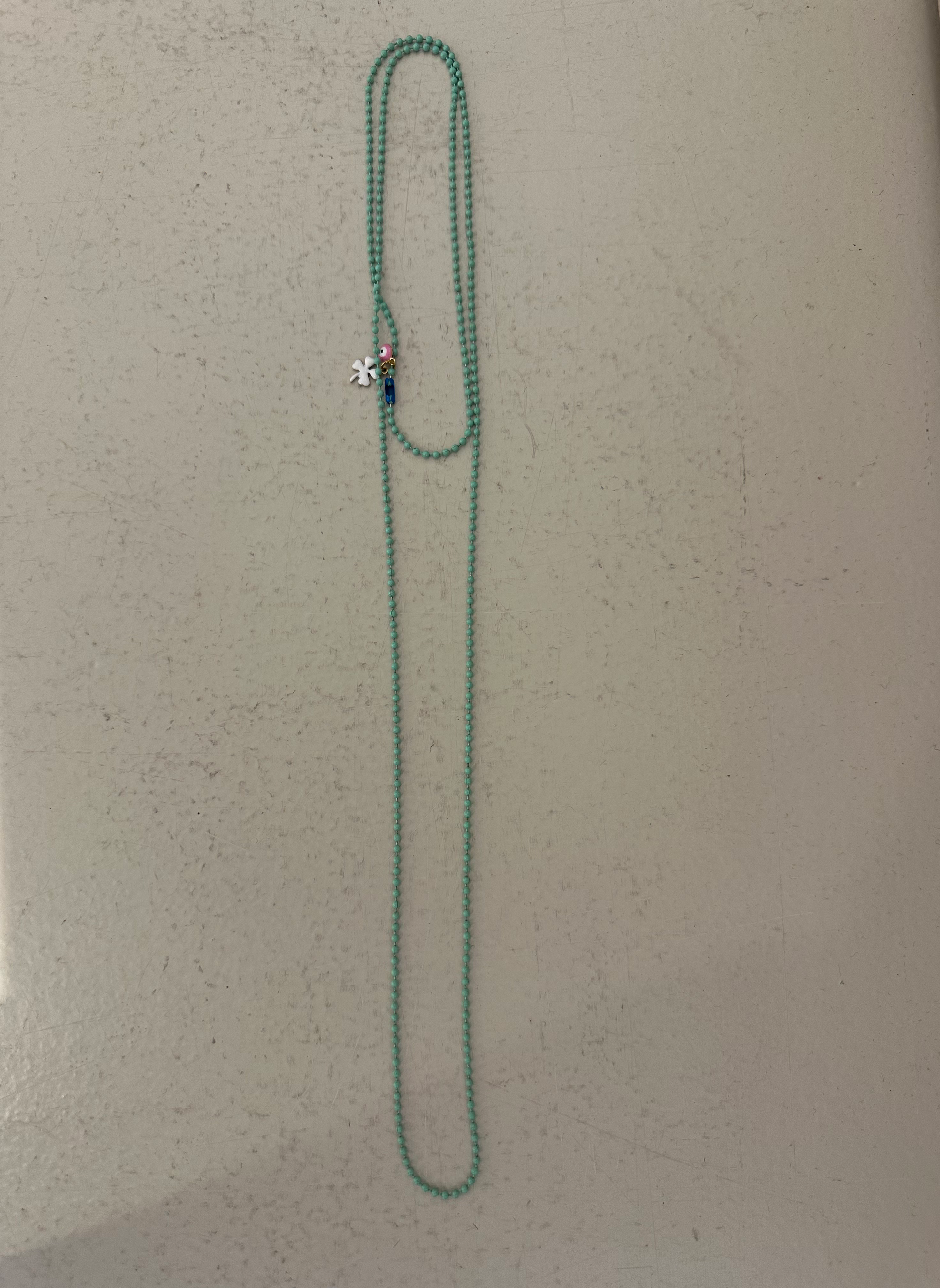 Ketting doggy lang mint blauw