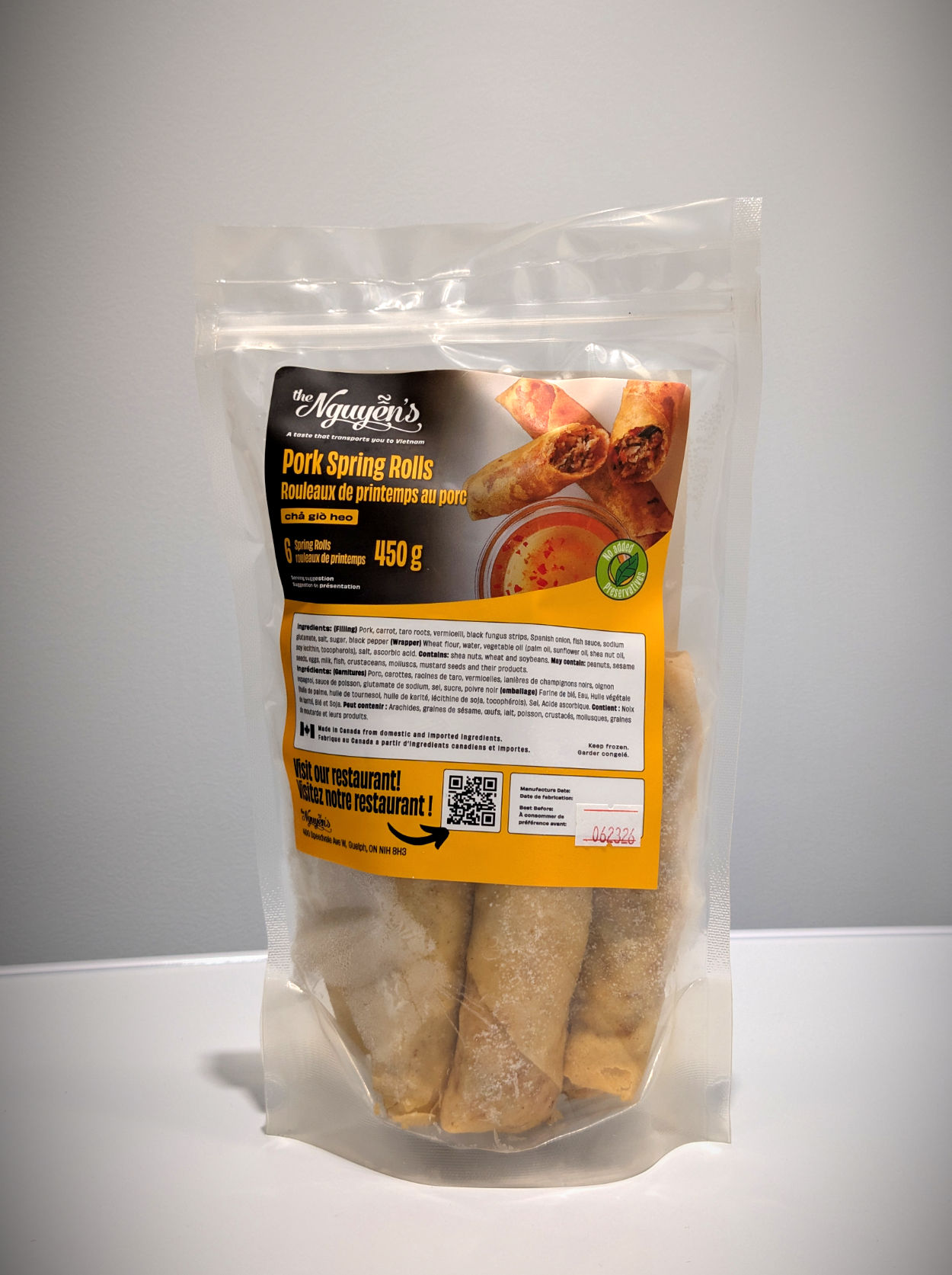 6 pack Pork Frozen Spring Rolls