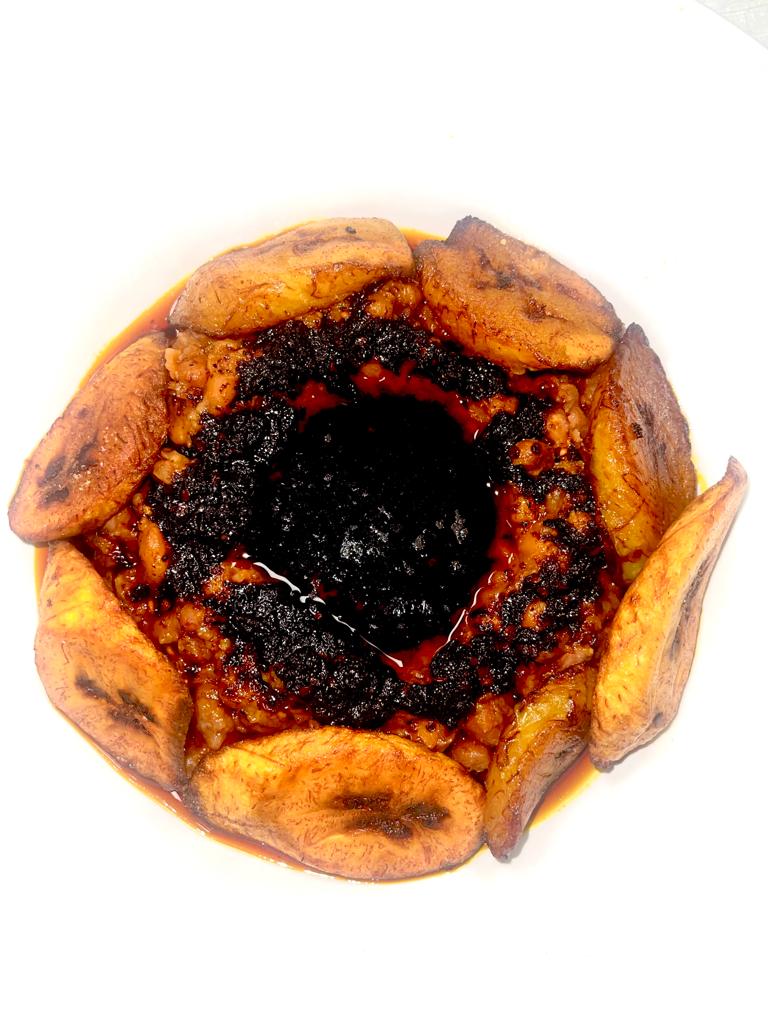 Ewa Agoyin with Plantain