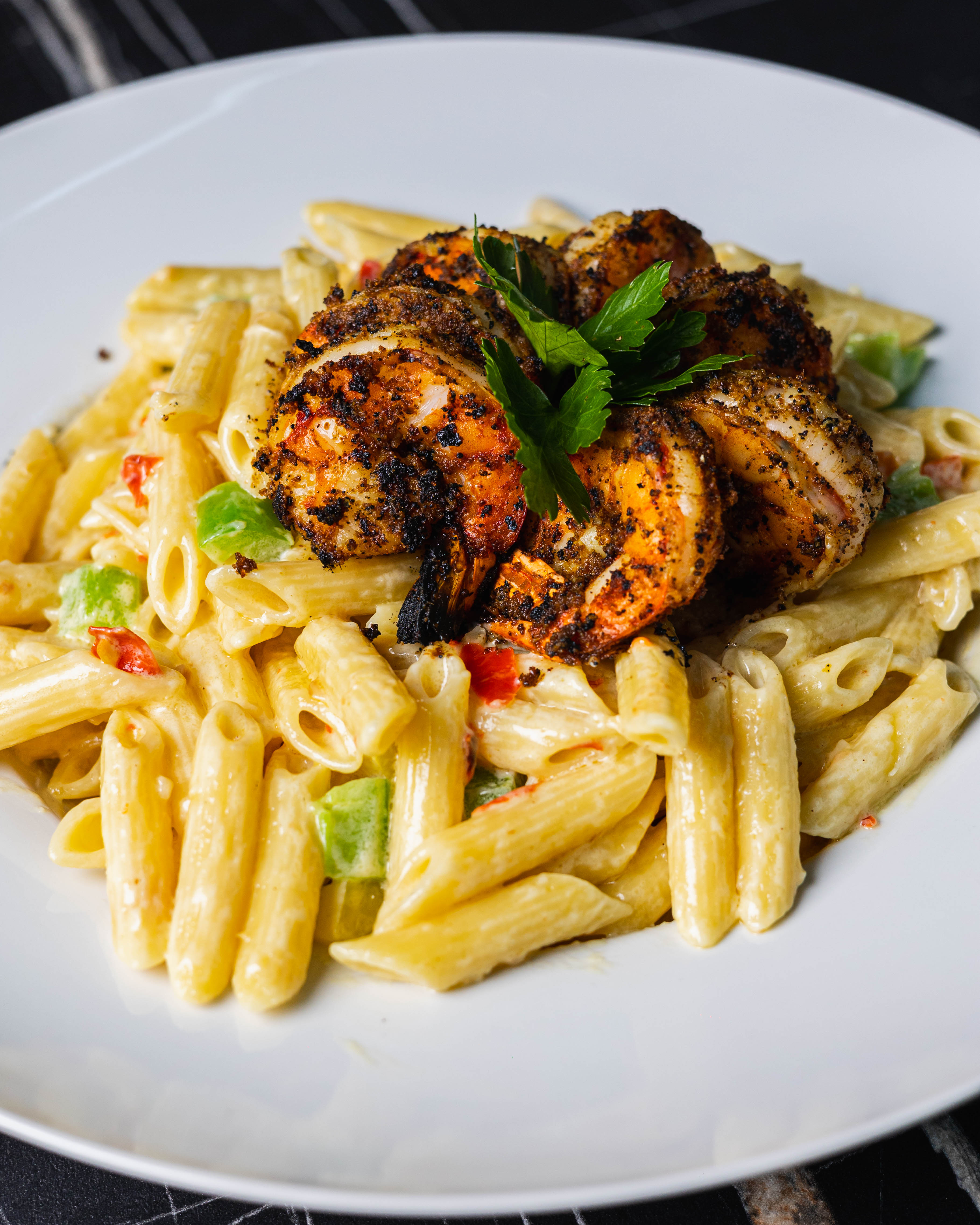 Spicy Penne Alfredo