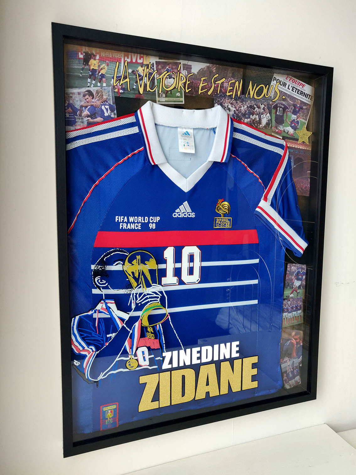 ZIDANE - maillot France 98 Vintage
