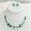Thumbnail: TRICOLOR NECKLACE WITH EARRINGS SET