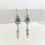 Thumbnail: STERLING SILVER TURQUOISE BEAR CLAW EARRINGS