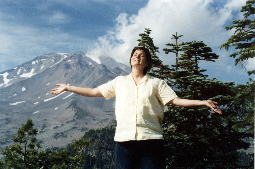 Awake channeling on Grey Butte, Mt. Shasta, CA.