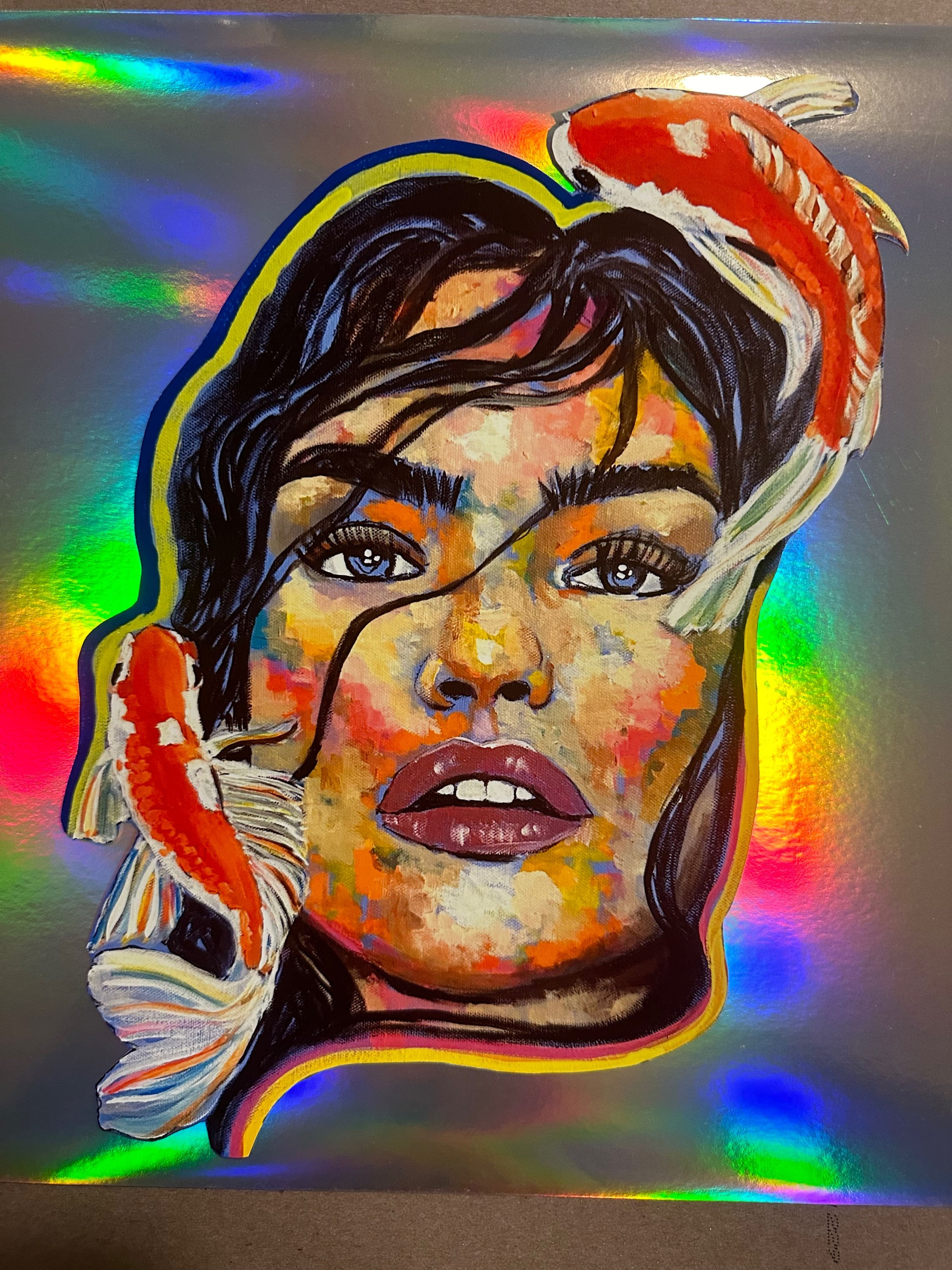 Koi Holographic Collage Print