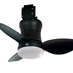 LED light on battery powered ceiling fan