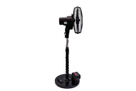 Side view of EZ-Breeze battery powered fan
