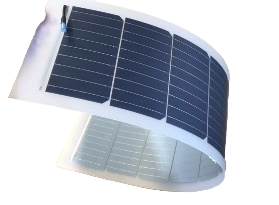 莫比可撓式太陽能板彎曲狀態