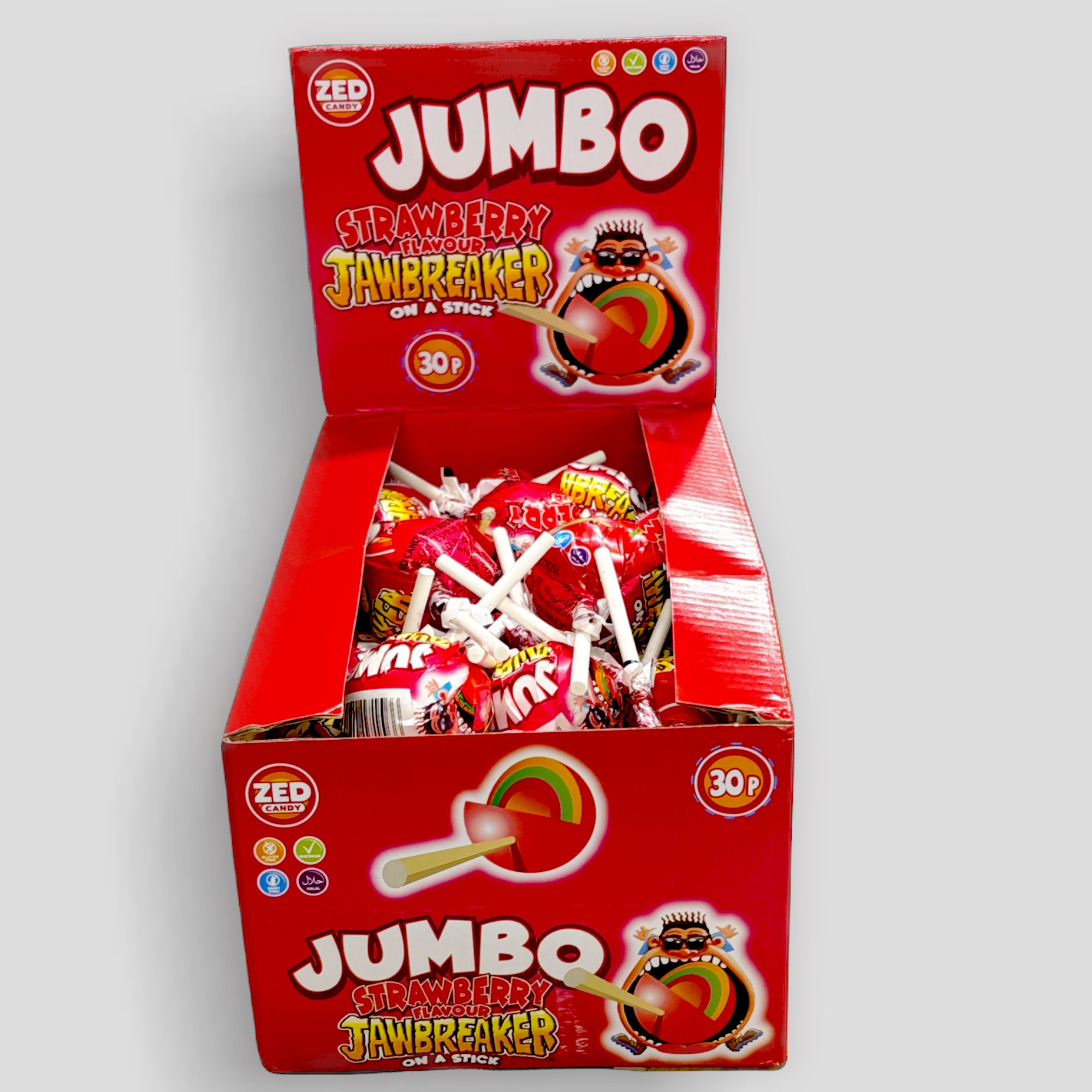 Zed Jawbreaker Jumbo Pop Strawberry  RRP £0.30 POR 31%