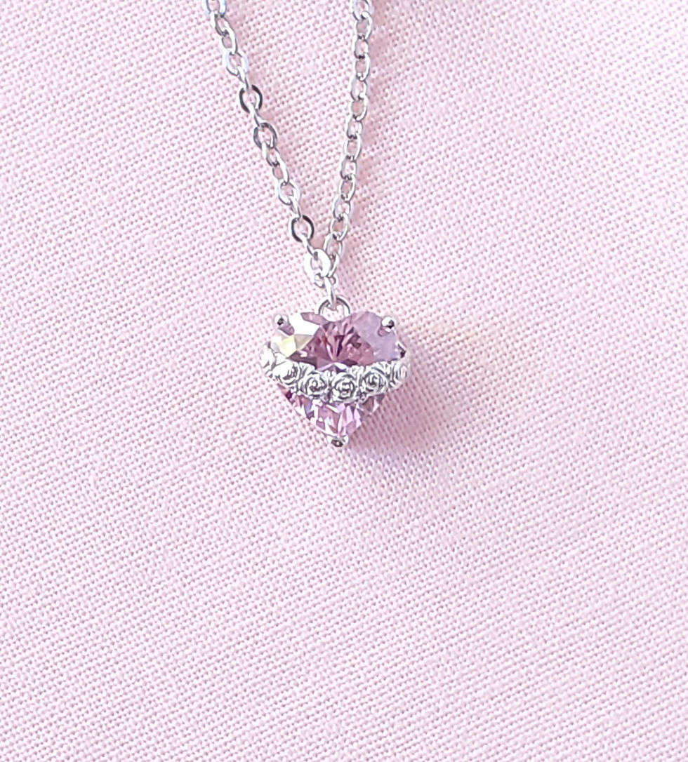 Miniatura: Sagrado Corazón | Corazón Inmaculado | Casto Corazón | gargantilla collar