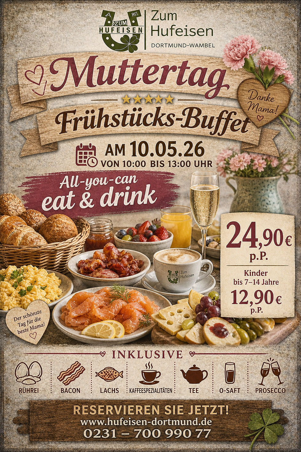 Muttertags-Frühstücks-Buffet