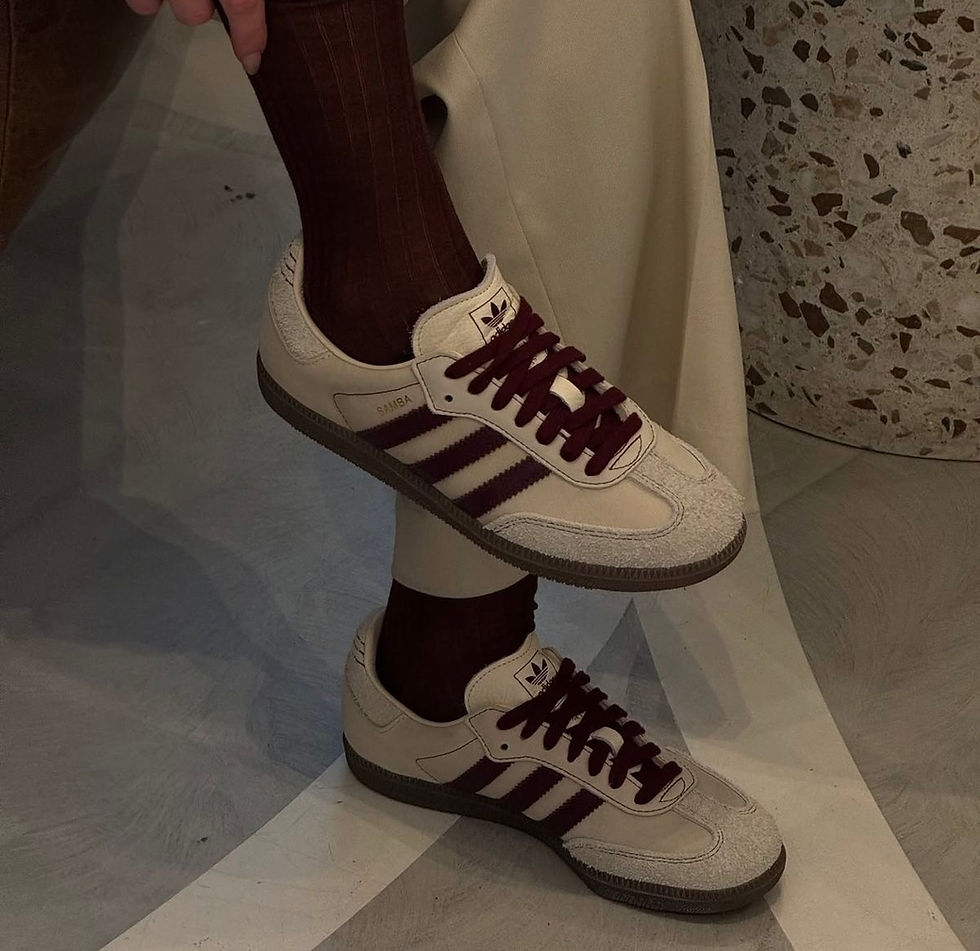 Adidas Samba OG Wonder White Maroon