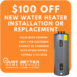 Just Better Coupon: $100 Off Water Heater Installation 