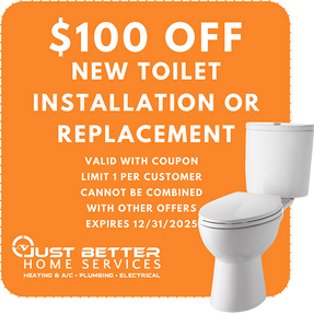 Just Better Coupon: $100 Off Toilet Replacement