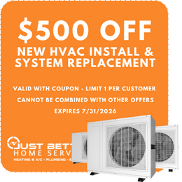 Just Better Coupon: $500 Off New HVAC Installation &