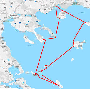 Seekarte mit Route
