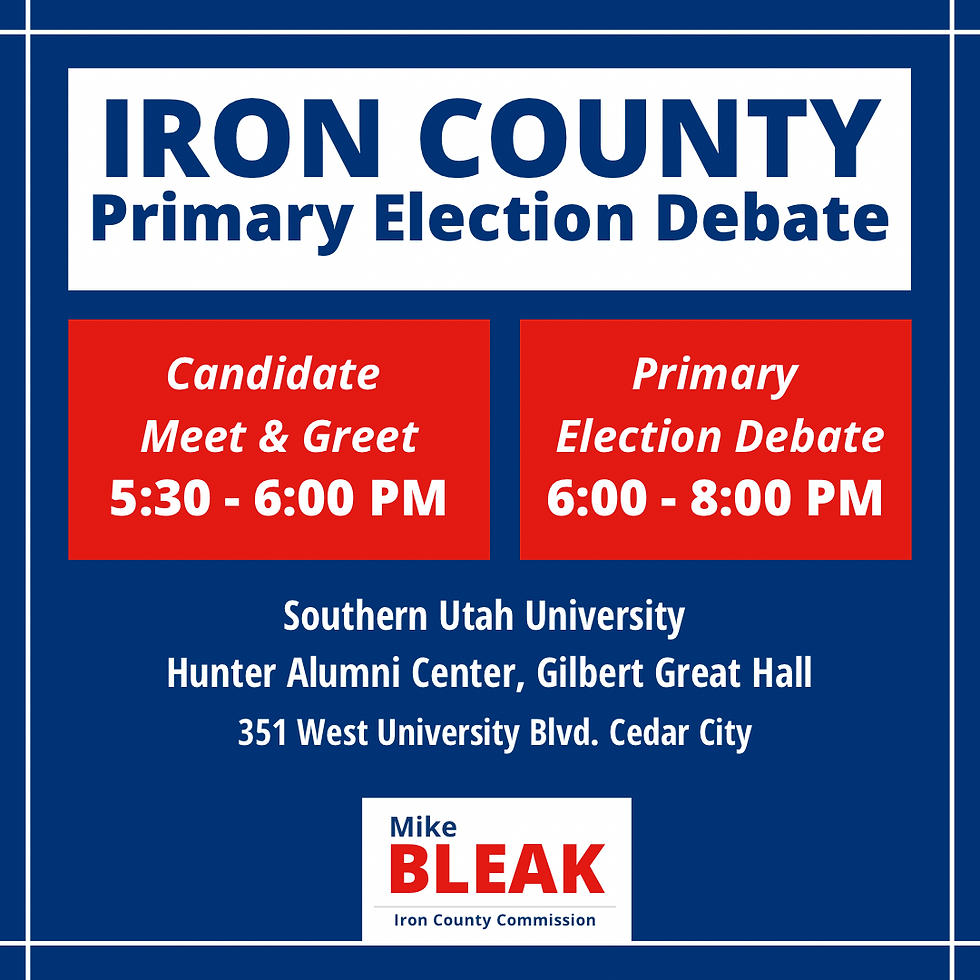 Iron County Primary Election Debate