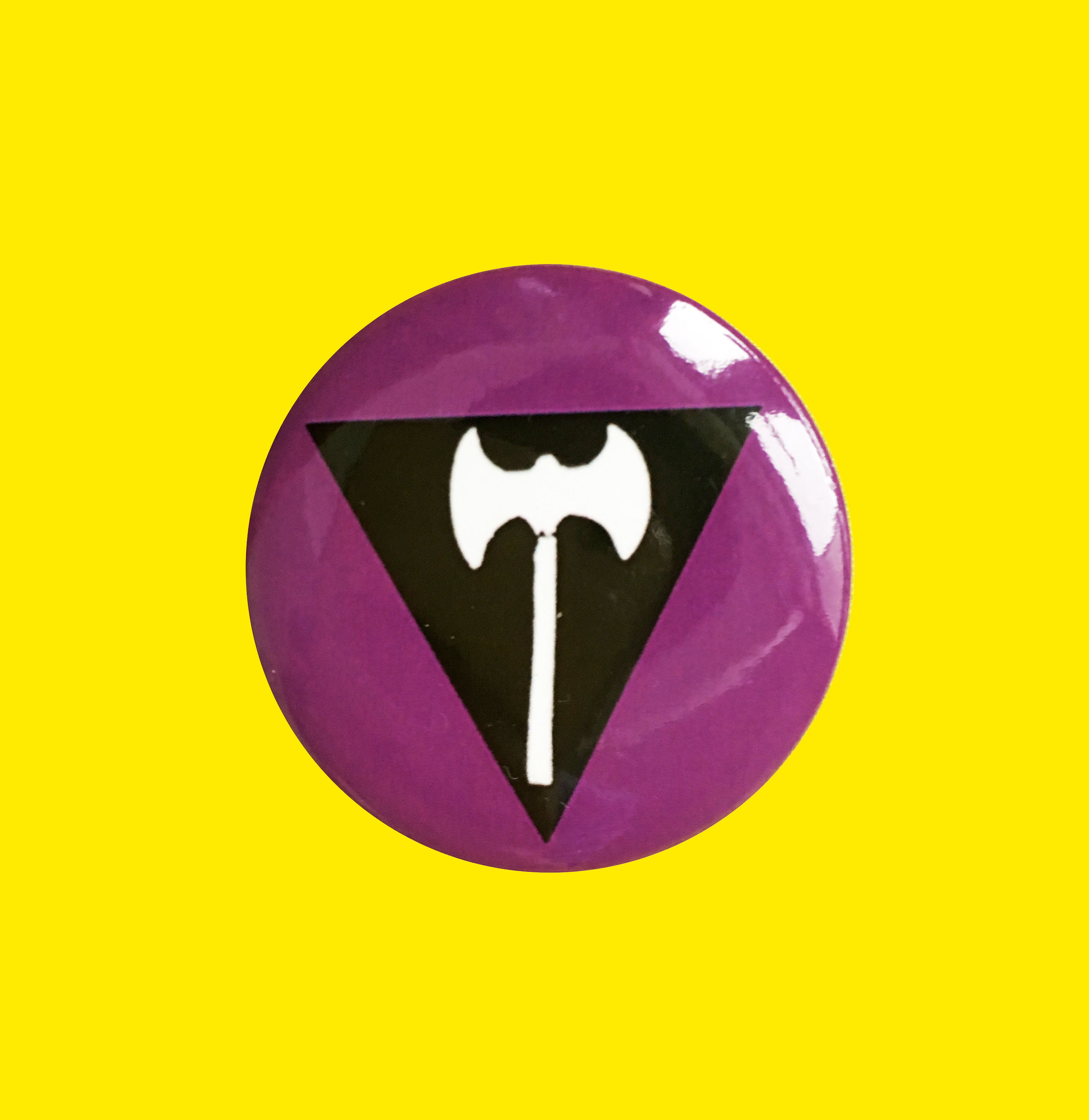 Pin's drapeau de la fierté féministe lesbienne 女权主义女同性恋圆形徽章