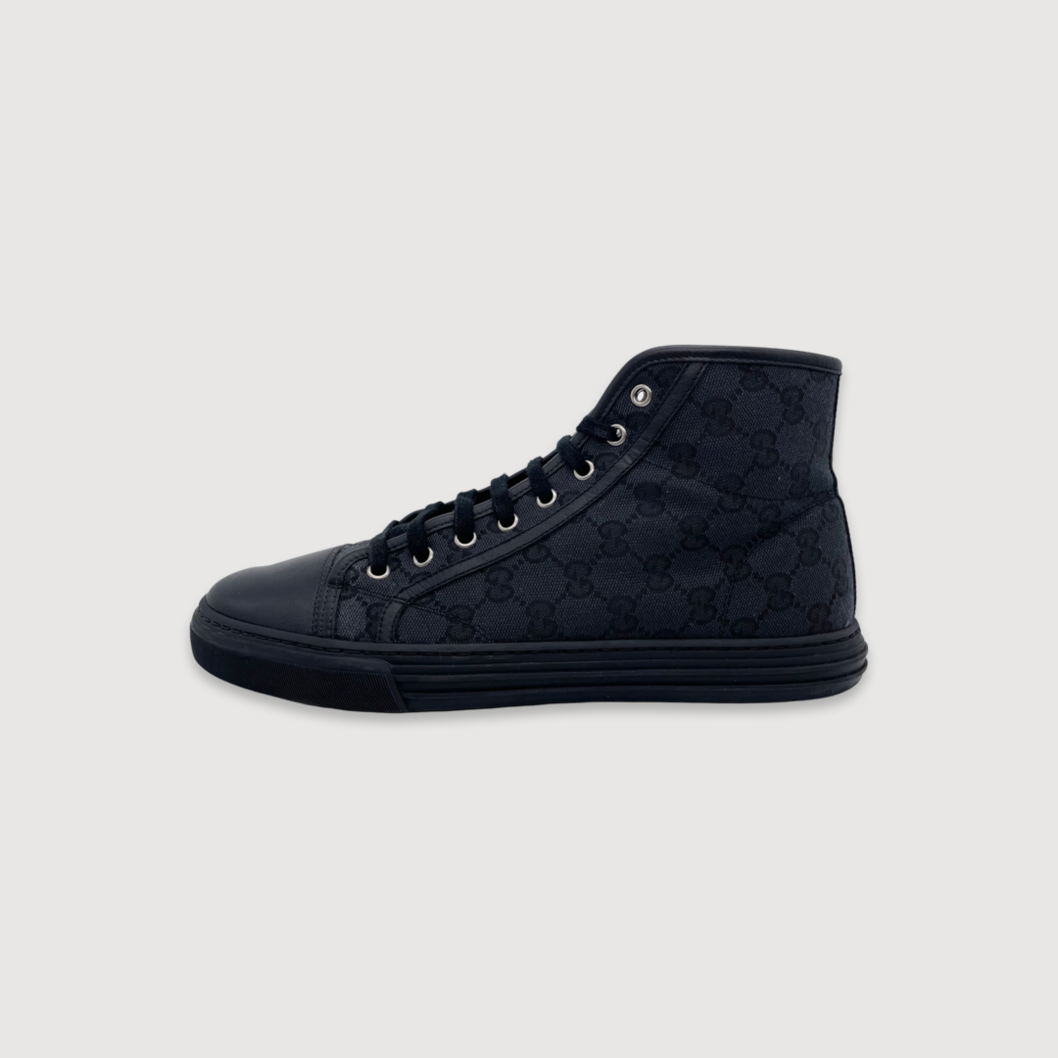 GUCCI GG CANVAS HI TOP BLACK [8.5]